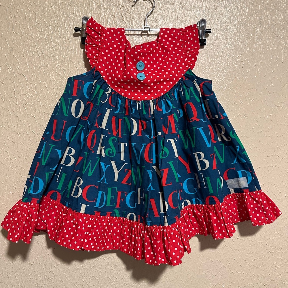 Eleanor Rose Dress Size 2T Alphabet Print School learning